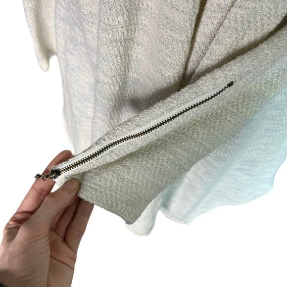 Rose Knox Open Shimmery Cardigan Sweater Boho Raw Hem Small - Picture 6 of 8